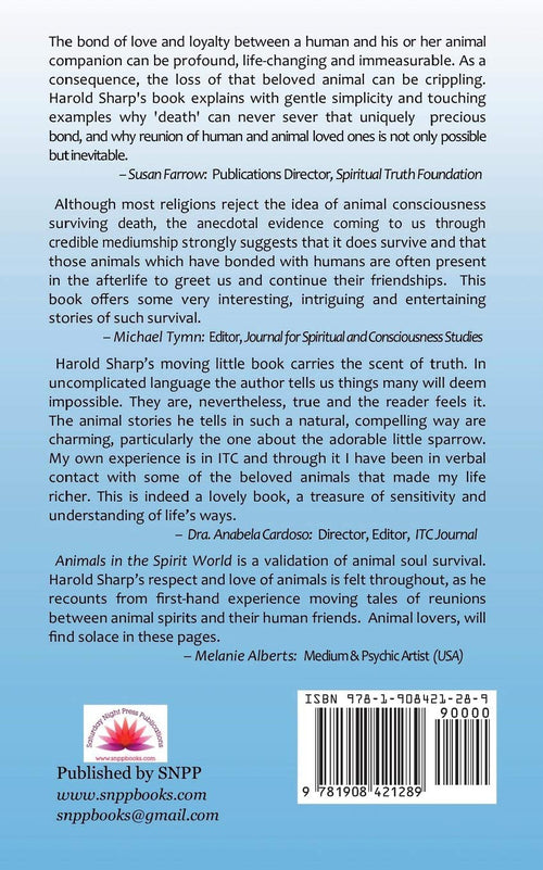 Animals in the Spirit World (Paperback, 56 pages) by Harold Sharp