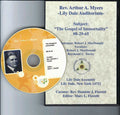 RARE HISTORIC SPIRITUALIST RECORDINGS CD – Rev. Arthur A. Myers on “The Gospel of Immortality” at the Lily Dale Assembly Auditorium in 1965, Audio CD